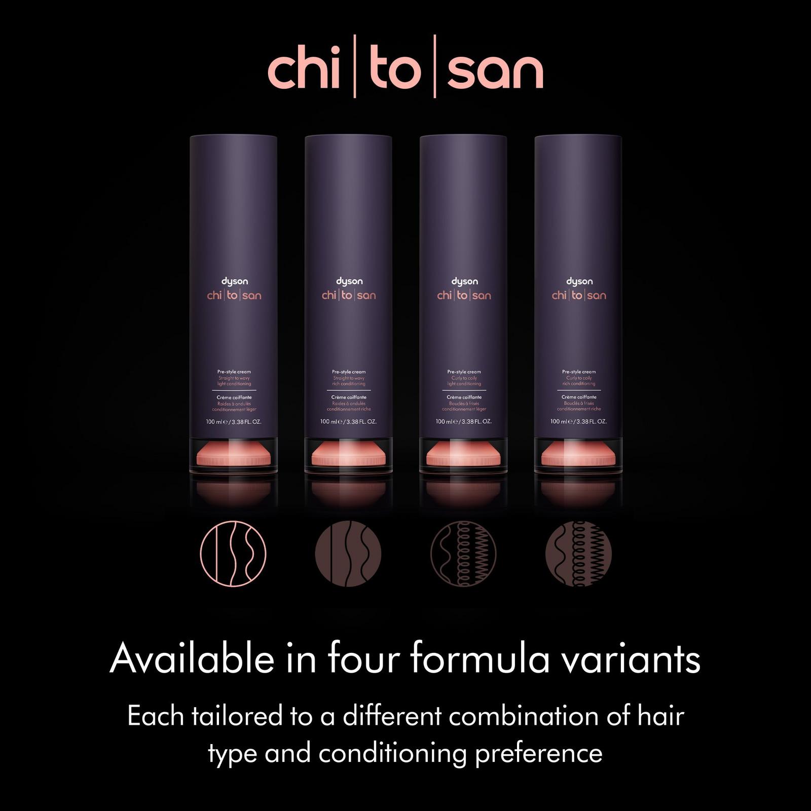 Chitosan Pre-styling Hair Cream for Flexible Hold - Straight to Wavy Hair, Light Conditioning