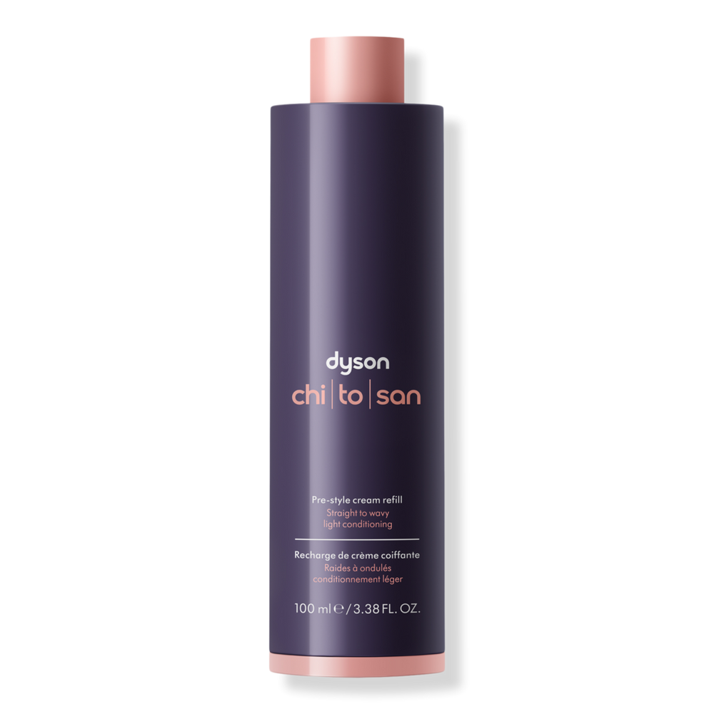 Dyson Chitosan Pre-styling Hair Cream For Flexible Hold - Straight To Wavy Hair, Light Conditioning Refill In Purple