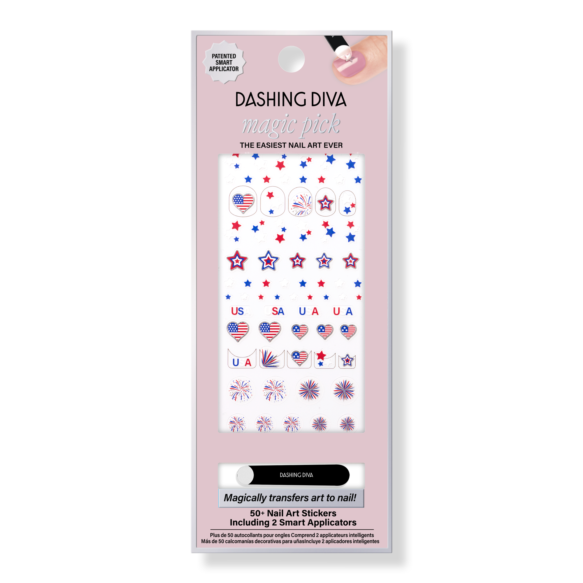 Dashing Diva Firework City Magic Pick Nail Art Stickers #1
