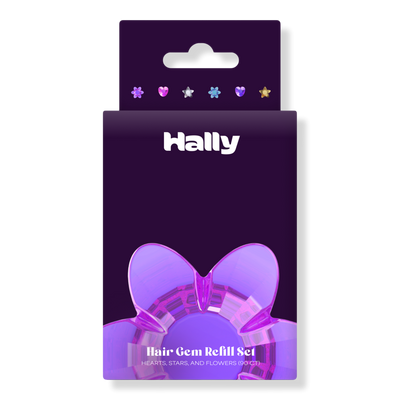 HALLY Gem Pen Hair Hearts, Stars, and Flowers Refill Set