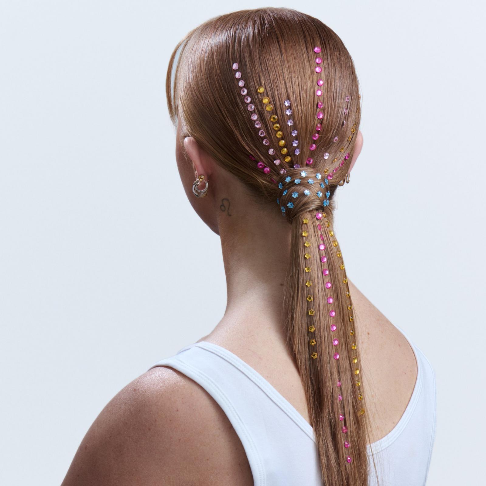 Gem Pen Hair Hearts, Stars, and Flowers Refill Set