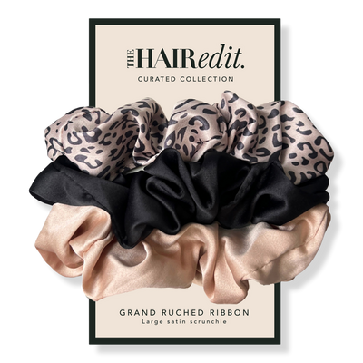 The Hair Edit Grand Ruched Ribbon Scrunchies