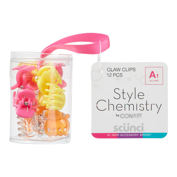 Scünci Style Chemistry Mini Claw Clips in Cylinder #2
