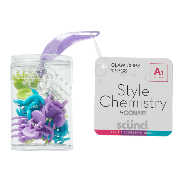 Scünci Style Chemistry Mini Claw Clips in Cylinder #2