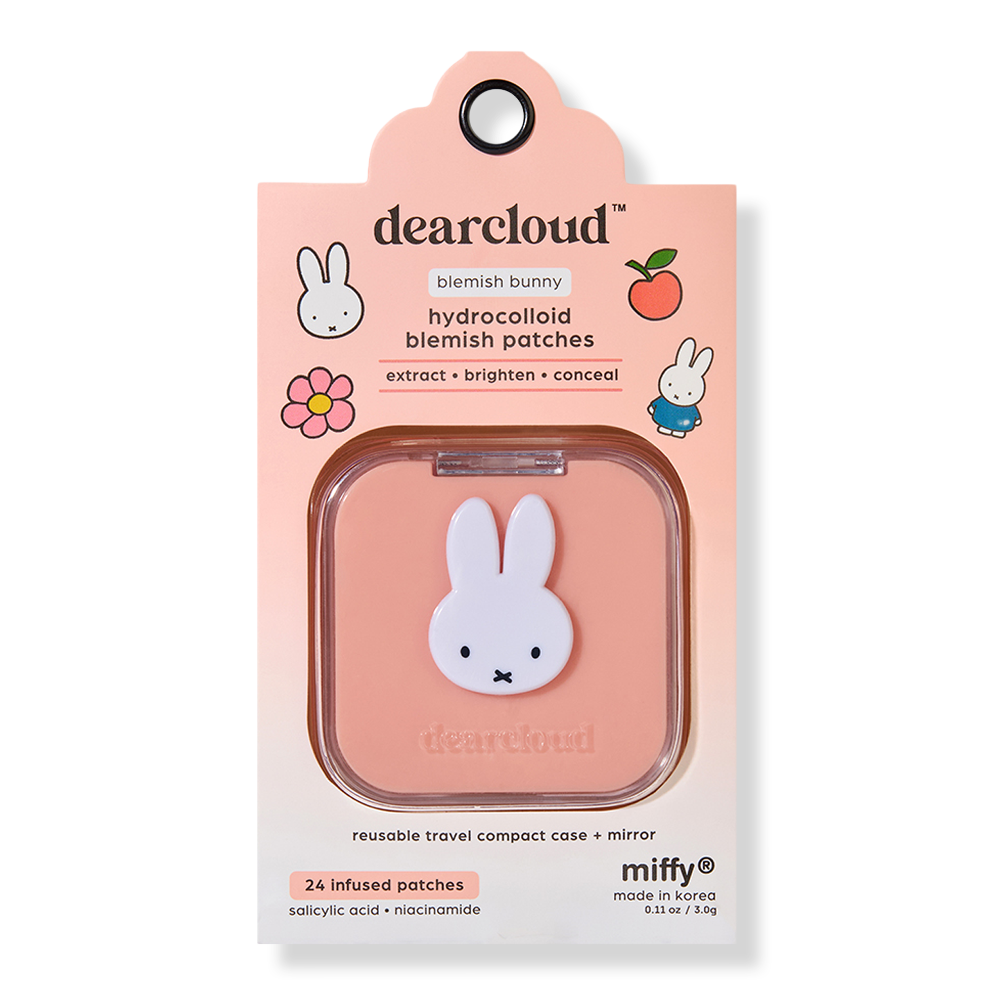 dearcloud Miffy Blemish Bunny Hydrocolloid Patches & Compact Case Set #1