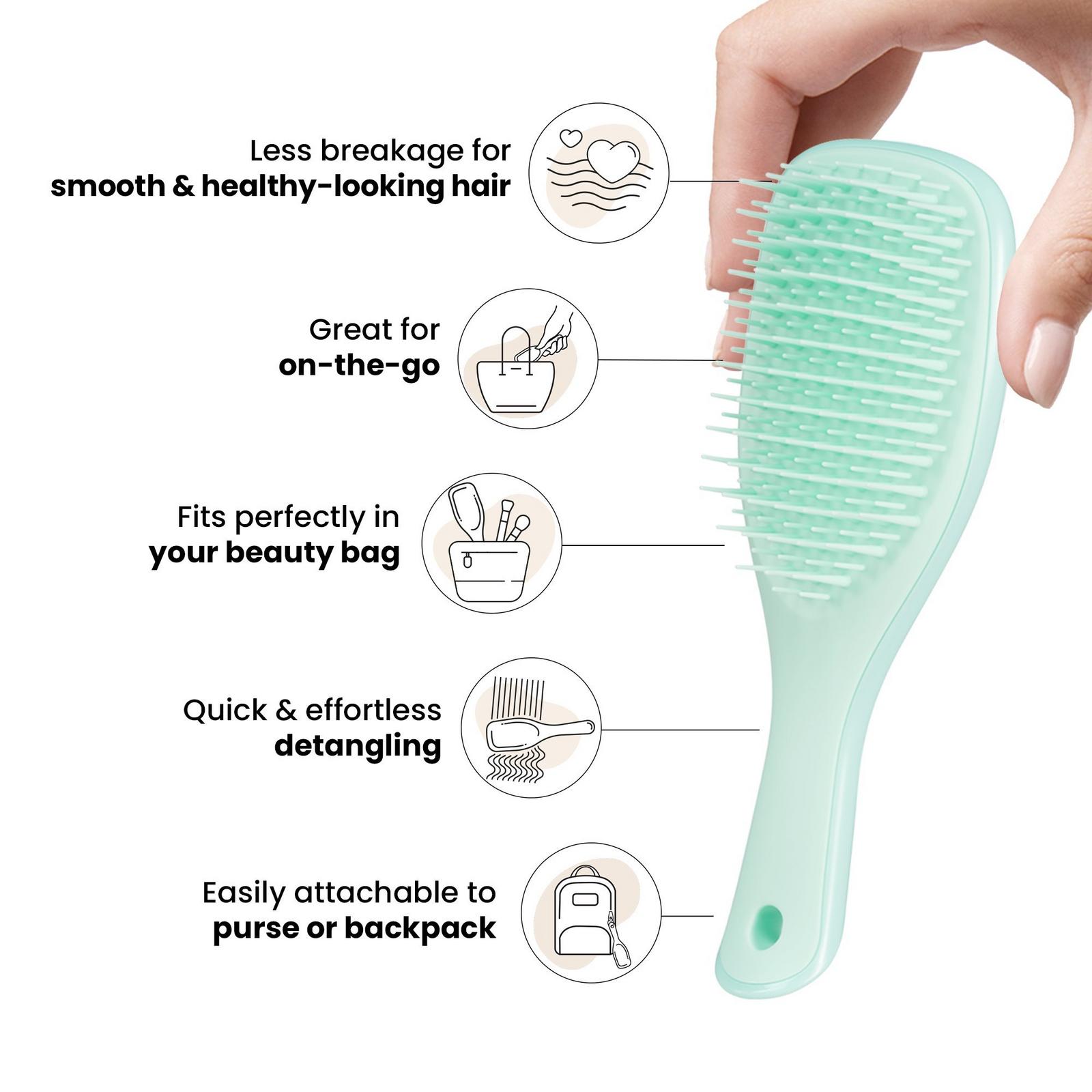 The Mini Ultimate Detangler for Fine Hair - Jade Lagoon