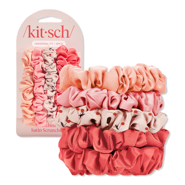 Kitsch Runched Satin Scrunchies 5 Piece Set #1