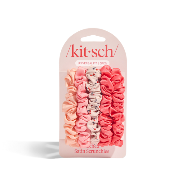 Kitsch Runched Satin Scrunchies 5 Piece Set #3
