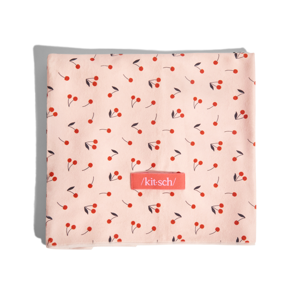 Extra Large Quick-Dry Hair Towel Wrap - Cherry Print