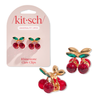 Mini Rhinestone Cherry Claw Clips
