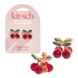 Kitsch Mini Rhinestone Cherry Claw Clips