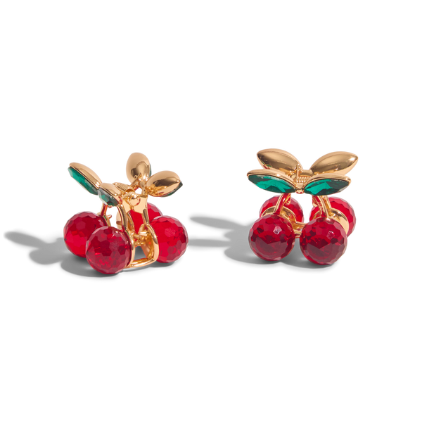 Kitsch Mini Rhinestone Cherry Claw Clips #2