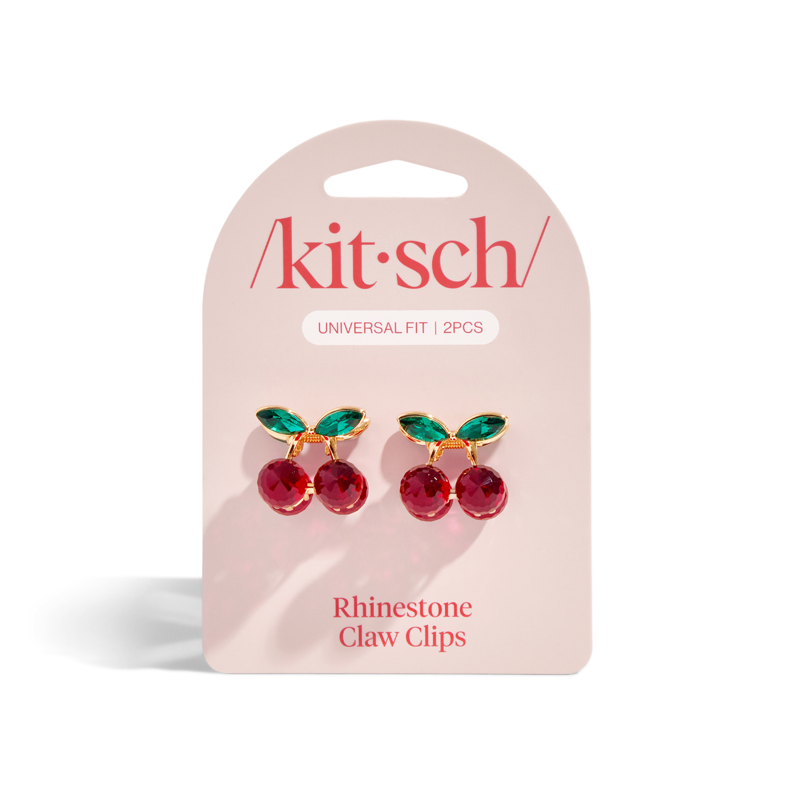 Mini Rhinestone Cherry Claw Clips