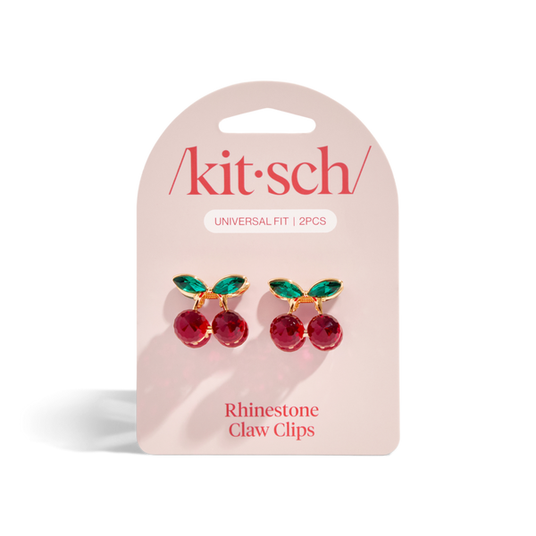 Kitsch Mini Rhinestone Cherry Claw Clips #3