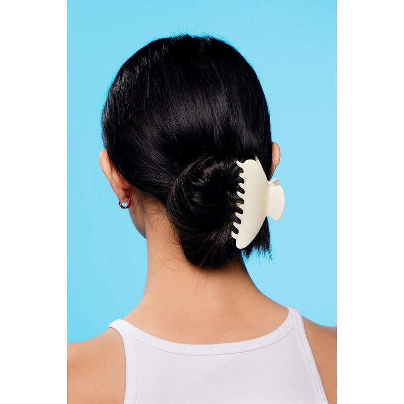 GIMME beauty - Red/Cream Fashion Claw Clip for Medium Hair 2 Pack