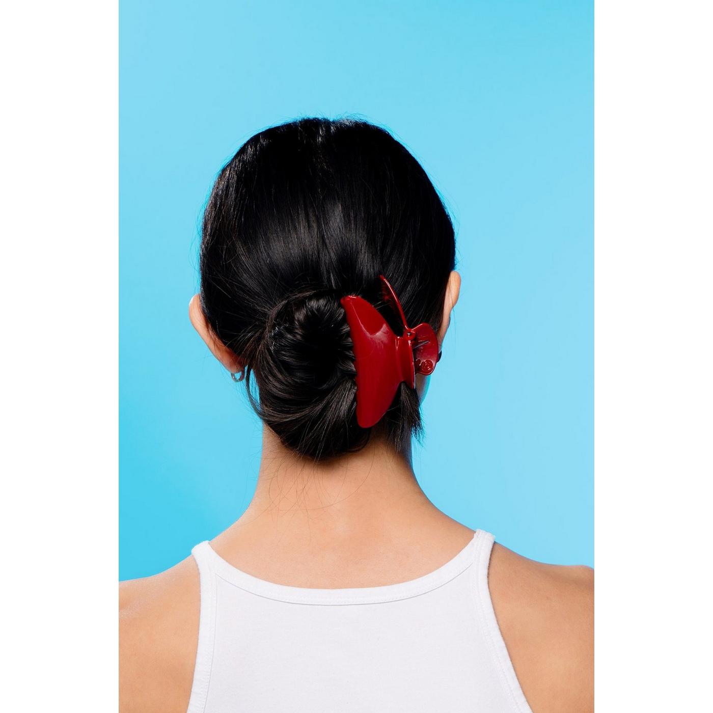 Fashion Claw Clip for Medium Hair 2 Pack - Red/Cream