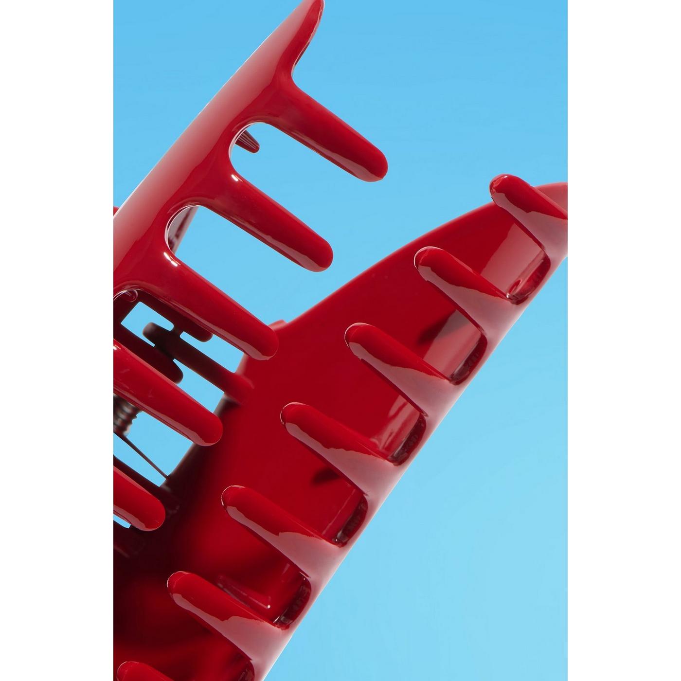 Fashion Claw Clip for Medium Hair 2 Pack - Red/Cream