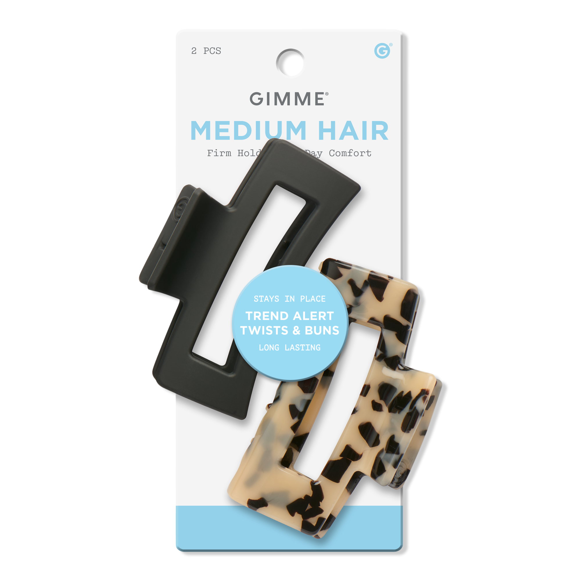 GIMME beauty Rectangle Claw Clip for Medium Hair #1
