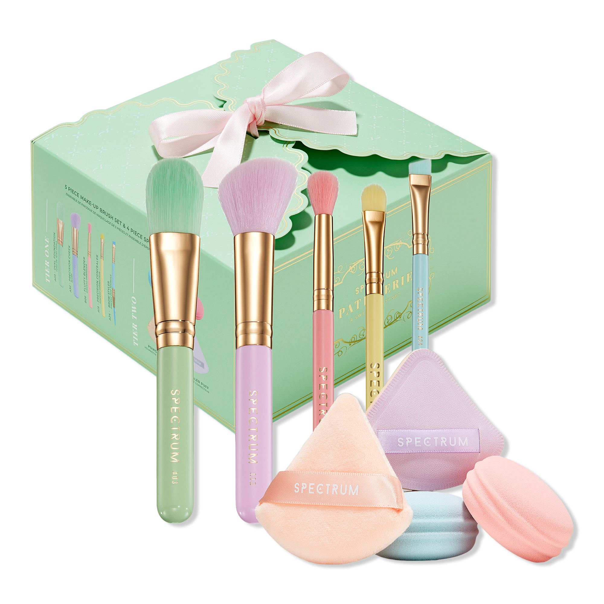 Spectrum Patisserie Box Makeup Brush, Sponge & Puff Set #1