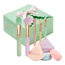 Spectrum Patisserie Box Makeup Brush, Sponge & Puff Set