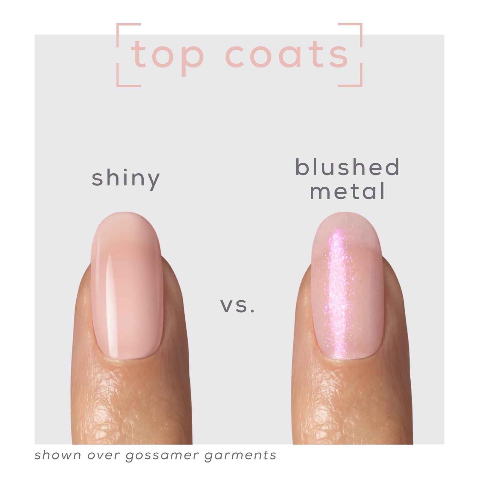 Gel Couture Metallic Glaze Longwear Top Coat - Blushed Metal