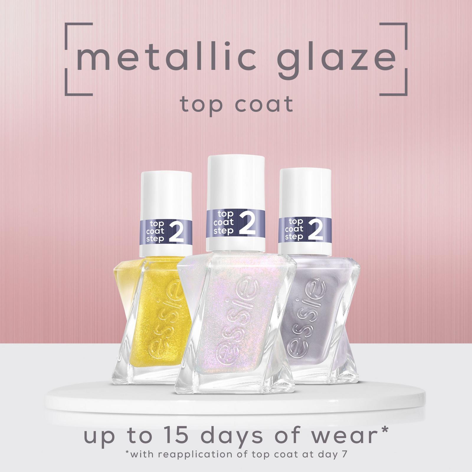 Gel Couture Metallic Glaze Longwear Top Coat - Crushed Gold