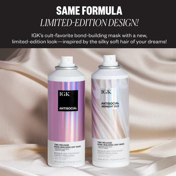 IGK Limited Edition Antisocial Midnight Silk Bond-Building Repair Dry Hair Mask #7
