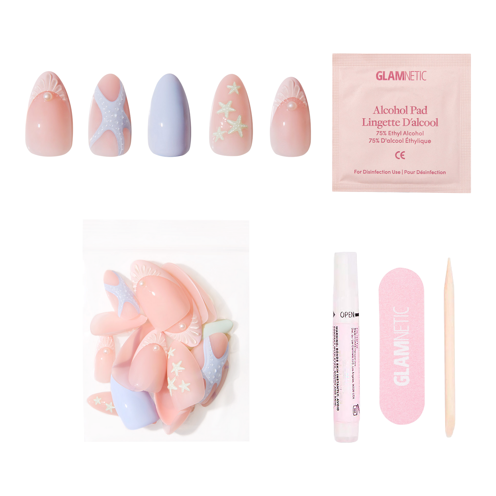 Salty Waves Press-On Nails