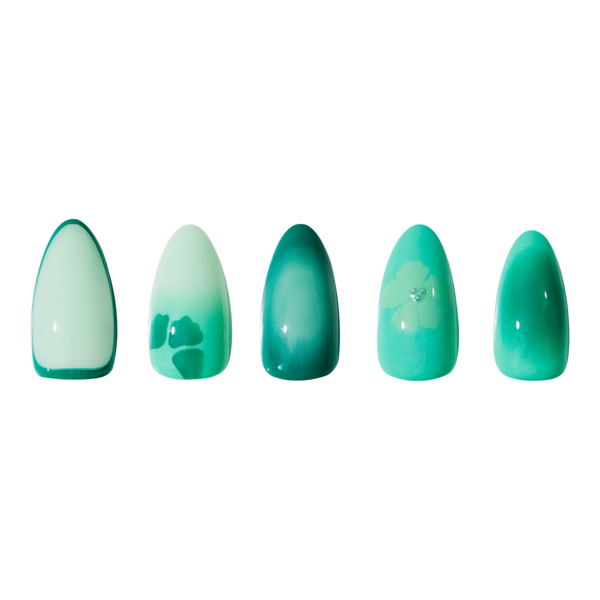 Glamnetic Siren Green Press-On Nails #3