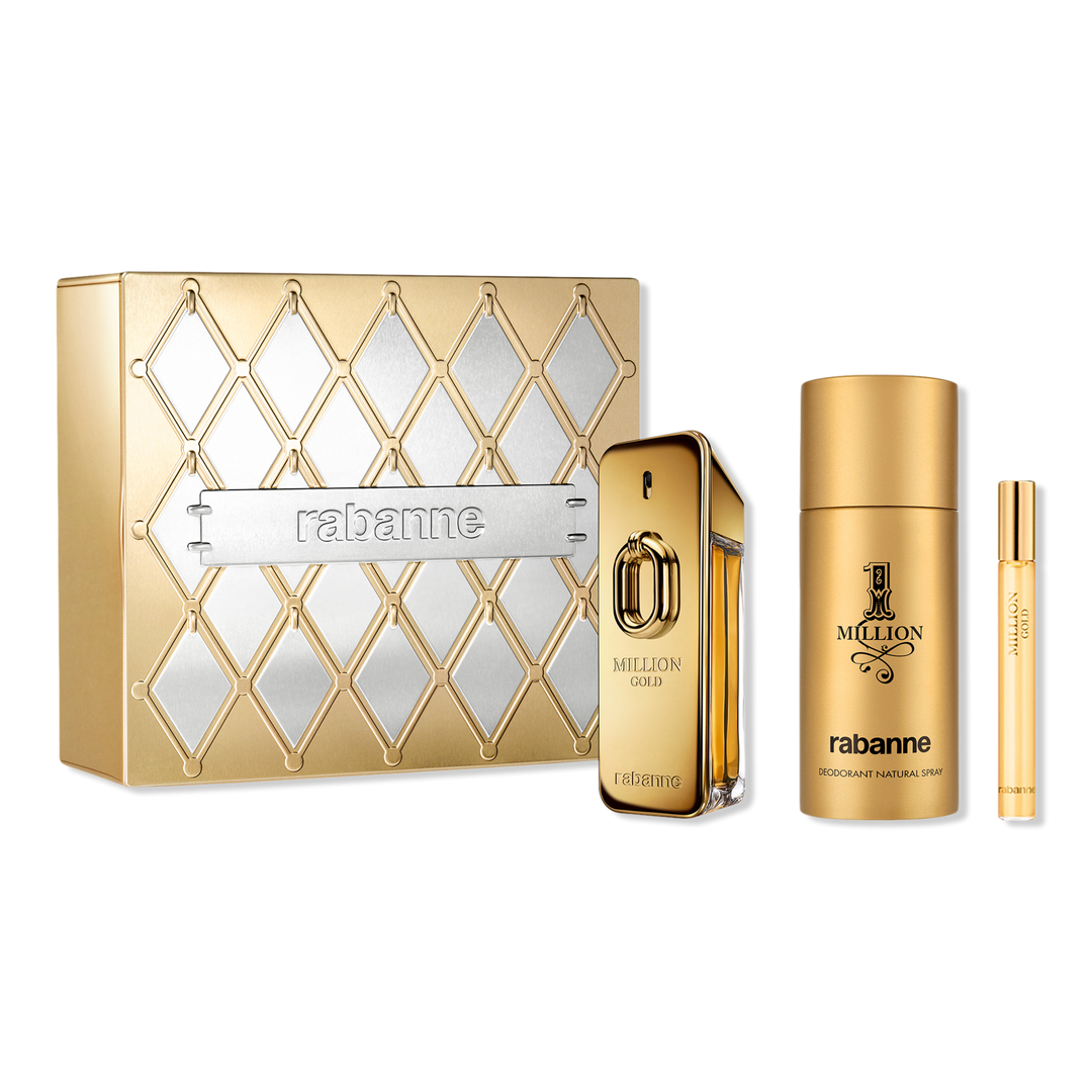 Rabanne Million Gold Eau de Parfum Intense Men's 3-Piece Gift Set #1