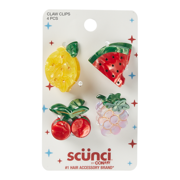 Scünci Summer Social Mini Fruit Claw Clips #2