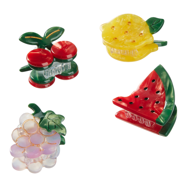 Scünci Summer Social Mini Fruit Claw Clips #3
