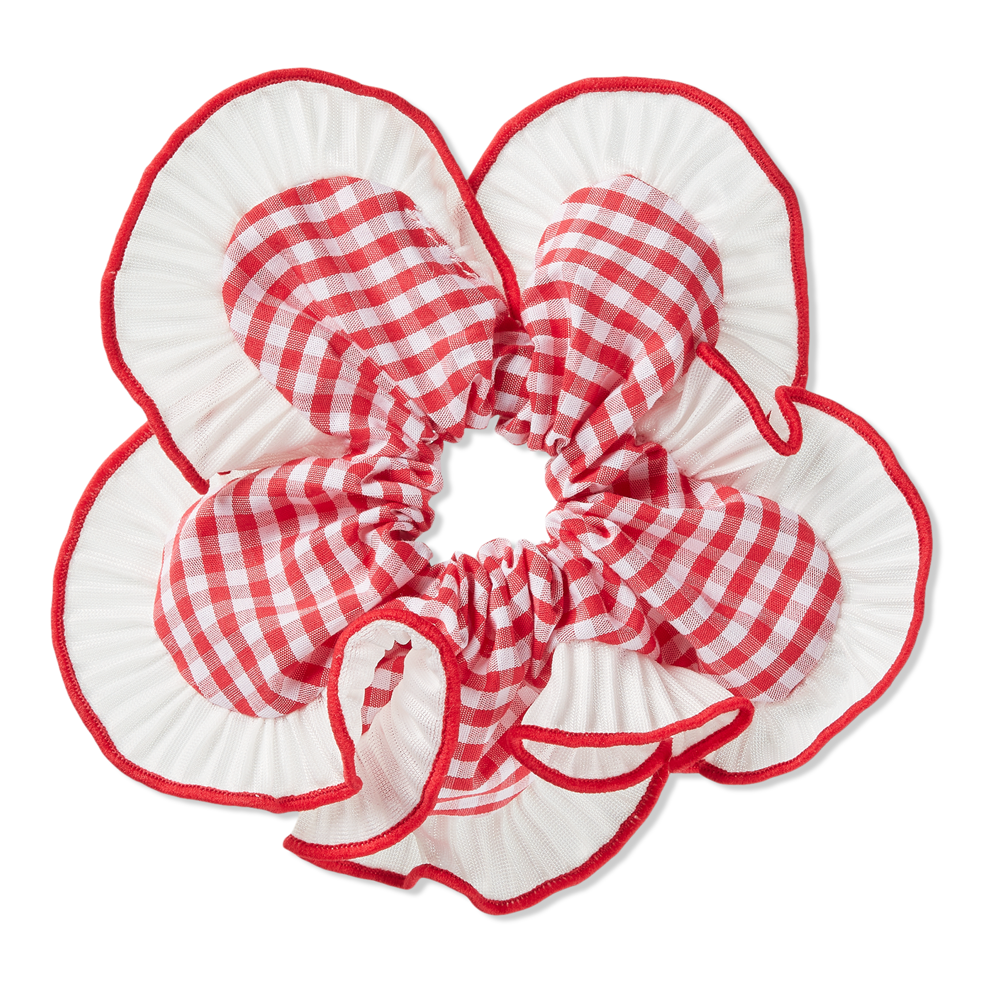 Scünci Summer Social Floral Gingham Scrunchie #1