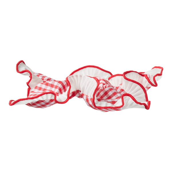 Scünci Summer Social Floral Gingham Scrunchie #3