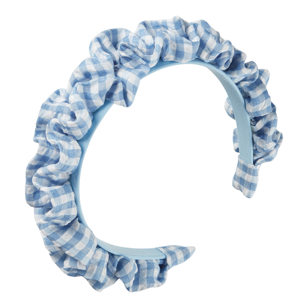 Scünci Summer Social Gingham Ruffle Headband #3