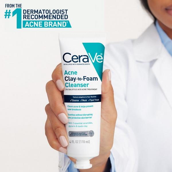 CeraVe Acne Clay-to-Foam Facial Cleanser #5