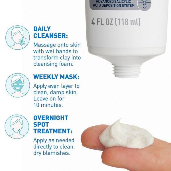CeraVe Acne Clay-to-Foam Facial Cleanser #6