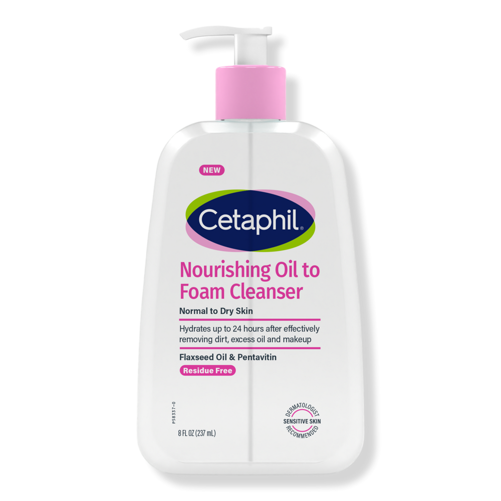 Cetaphil Nourishing Oil To Foam Cleanser Face Wash For Sensitive Skin