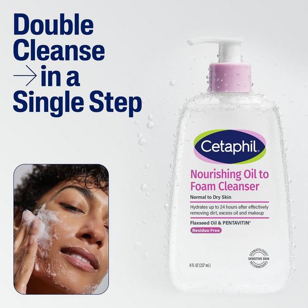 Cetaphil Nourishing Oil to Foam Cleanser Face Wash for Sensitive Skin #4