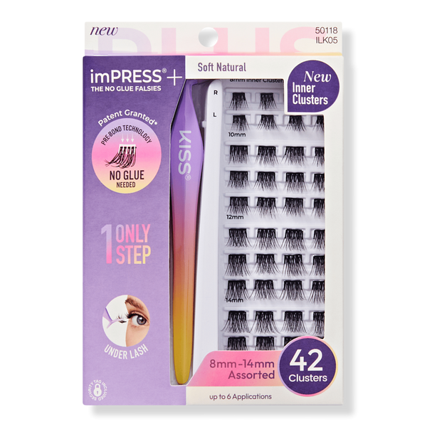 Kiss imPRESS+ Press On Self Adhesive Eyelashes #1