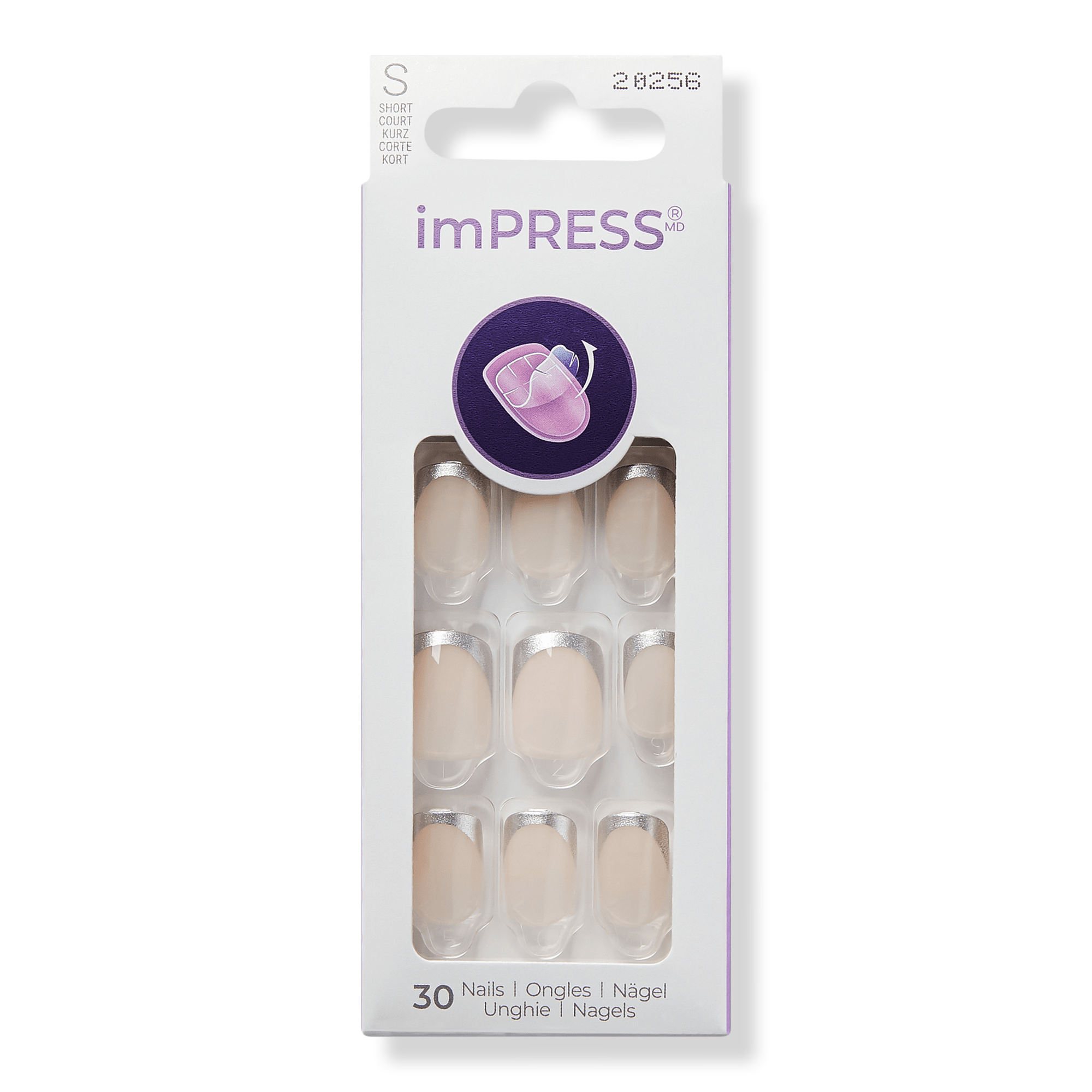 Kiss imPRESS Design Short Press-On Manicure Nails #1