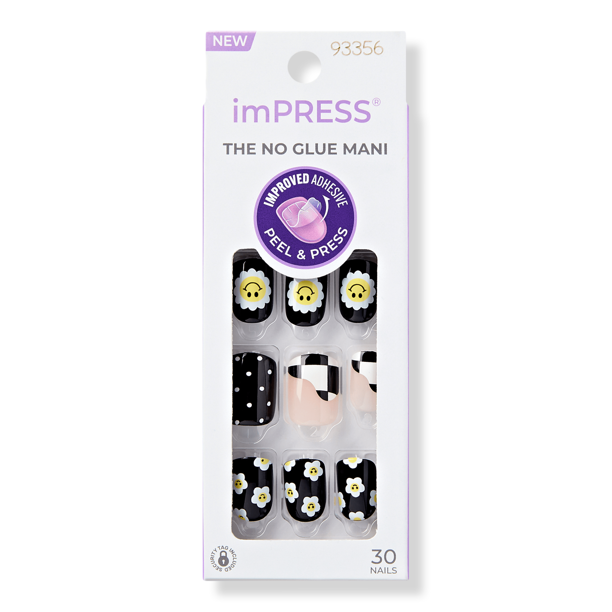 Kiss imPRESS Design Short Press-On Manicure Nails #1