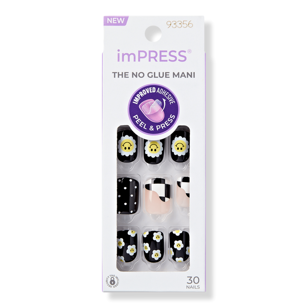 Kiss Impress Design Short Press-on Manicure Nails - Pandora