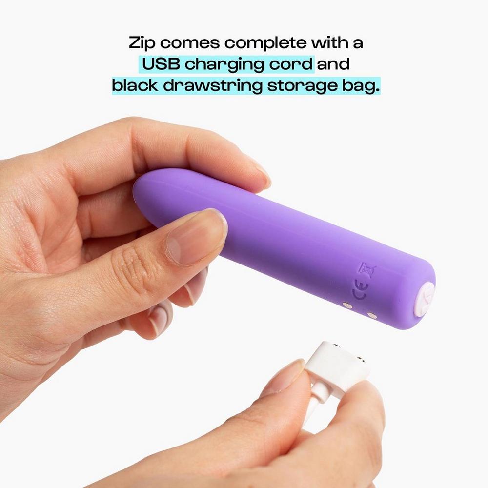 Zip Rechargeable Multi-speed Bullet Vibrator - Violet/Opal