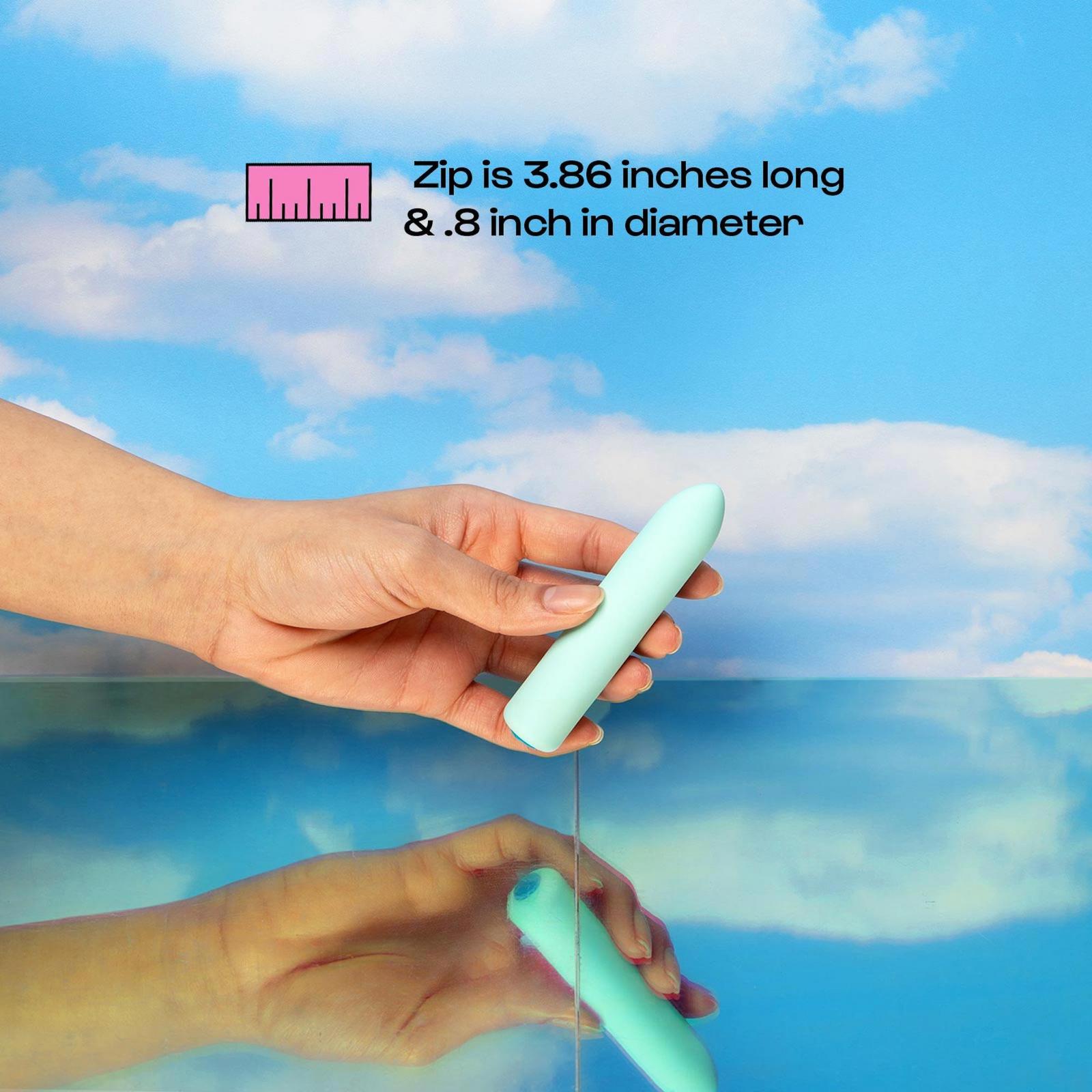 Zip Rechargeable Multi-speed Bullet Vibrator - Aqua/Teal