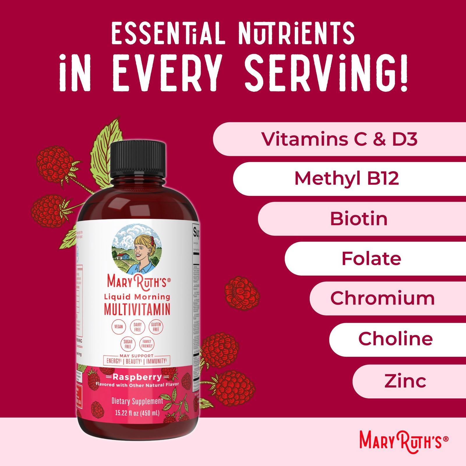 Liquid Morning Multivitamin Raspberry