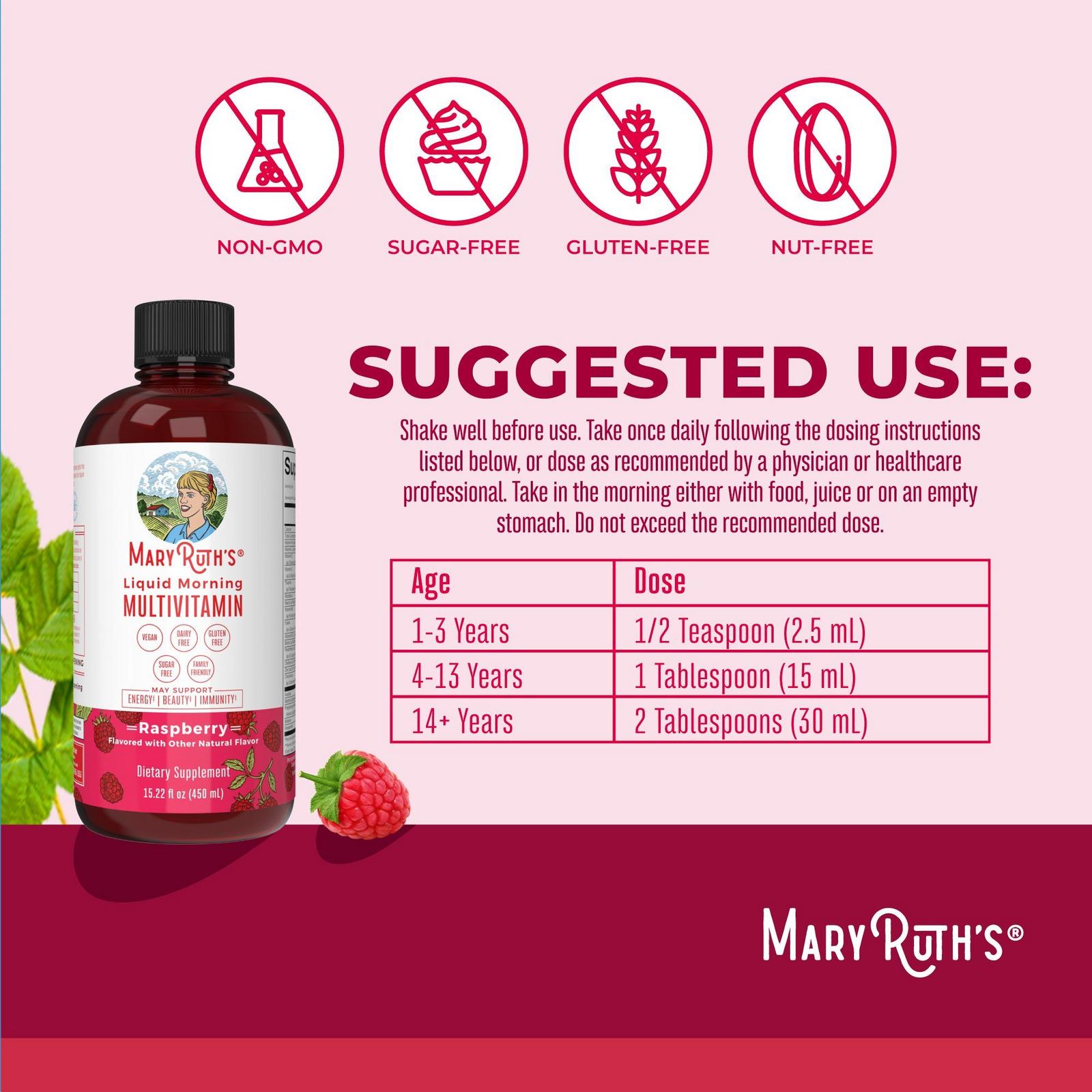 Liquid Morning Multivitamin Raspberry