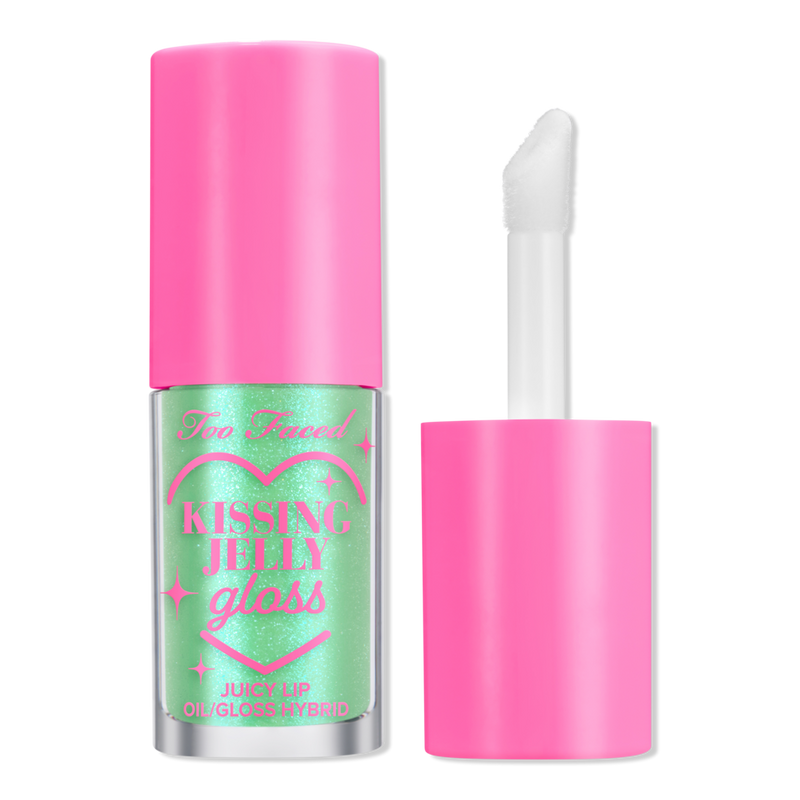Too Faced Kissing Jelly Lip Oil Gloss Green Apple