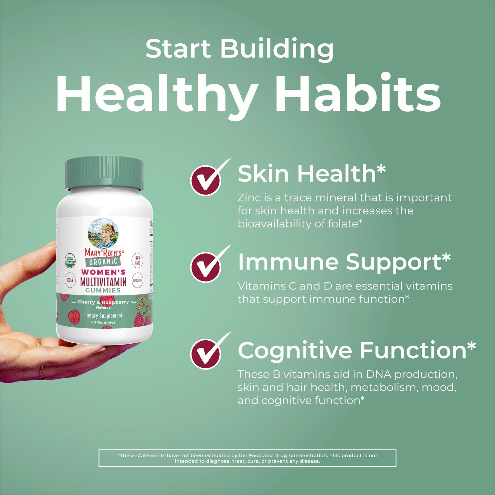 Organic Women's Multivitamin Gummies Cherry Raspberry