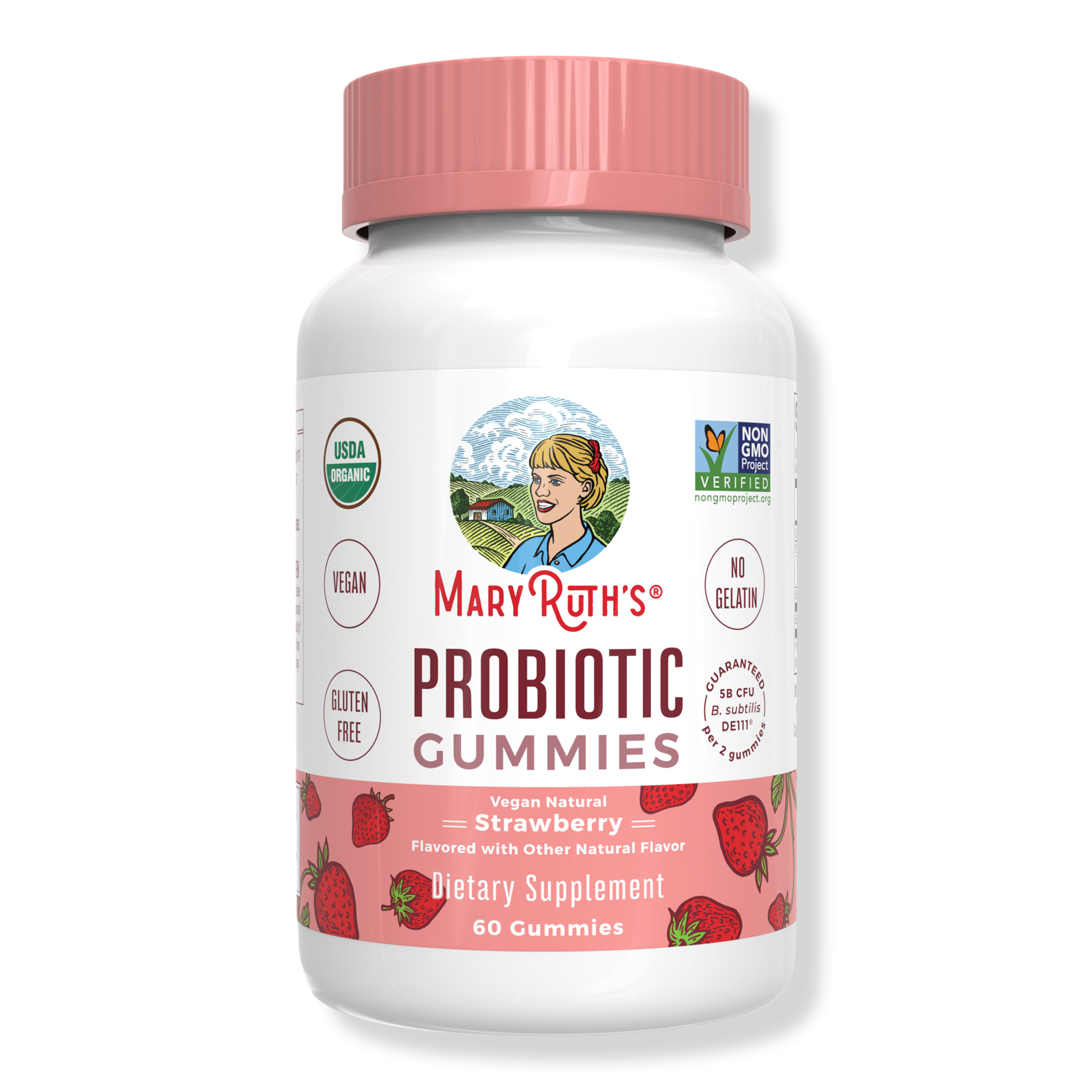 MaryRuth's Organic Probiotic Gummies Strawberry #1